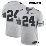 Women's NCAA Ohio State Buckeyes Sam Wiglusz #24 College Stitched No Name Authentic Nike Gray Football Jersey NR20S10ED